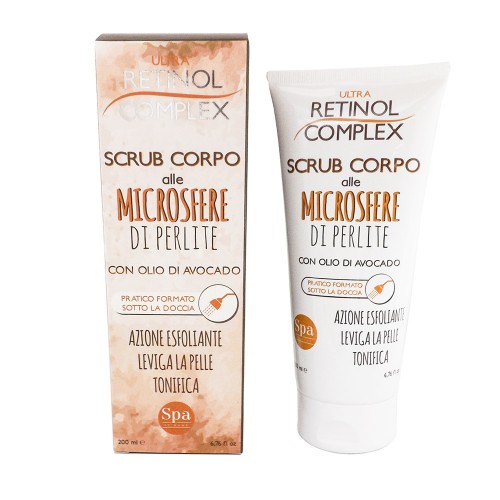 Retinol Complex - Scrub Corpo Alle Microsfere Di Perlite Con Olio Di Avocado Formato Doccia Azione Esfoliante,leviga La Pelle E Tonifica - 200ml 12m Retinol Complex - Scrub Corpo Alle Microsfere Di Perlite Con Olio Di Avocado Formato Doccia Azione Esfoliante,leviga La Pelle E Tonifica - 200ml 12m
